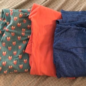 Lot of 3 one size lularoe leggings